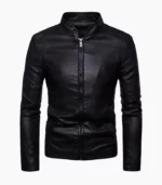 A stunning biker leather jacket for men, showcasing premium craftsmanship, available in black and brown, perfect for style and durability