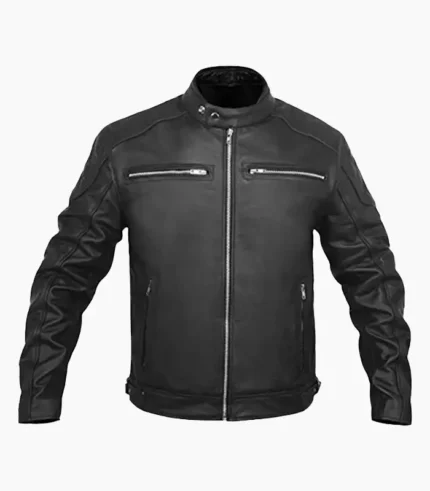 Black Biker Leather Jackets for Men by LALTAN, featuring handcrafted leather with a sleek, durable design for both style and protection.