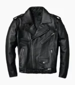 A sleek and stylish Men's Black Leather Biker Jacket from LALTAN, handcrafted from premium materials for a bold and timeless look.