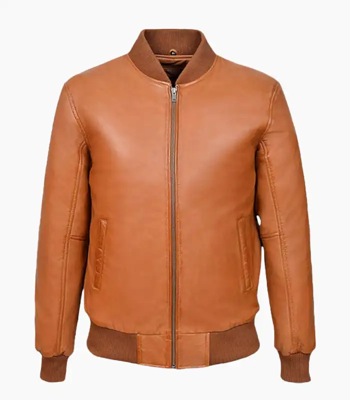 A stylish men's leather bomber jacket from LALTAN, showcasing premium craftsmanship and versatility for any occasion.