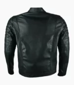 Stylish black leather biker jacket for men, handcrafted with premium materials, perfect for any occasion.