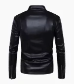 Stylish black leather biker jacket for men from LALTAN, handcrafted for ultimate durability and classic fashion.