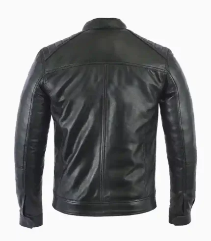 Stylish black leather jacket for men by LALTAN, perfect for any occasion.