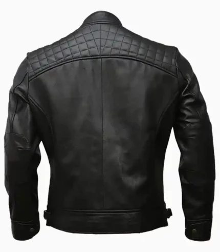 Men's black leather jacket by LALTAN – handmade premium quality with sleek design for a modern look.