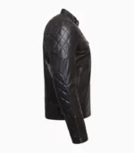Men’s black leather jacket by LALTAN – Premium quality, stylish design with custom fit options.