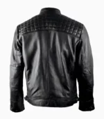 Stylish mens black leather jacket made from premium real leather, designed for a custom fit and perfect for any occasion.
