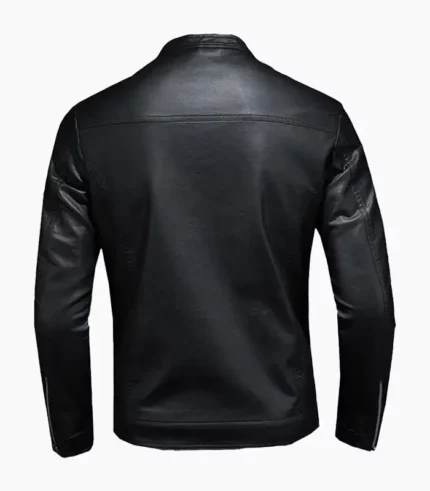 A stylish Men's Black Real Leather Jacket from LALTAN, showcasing its premium craftsmanship and modern design, perfect for any occasion.