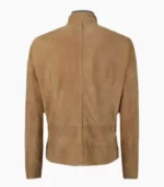Stylish mens brown leather motorcycle jacket designed for comfort and durability, perfect for any ride.