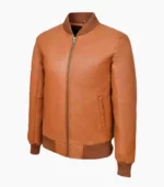 A stylish men's leather bomber jacket from LALTAN, showcasing premium craftsmanship and versatility for any occasion.