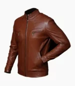 Discover the brown leather biker jacket for men, handcrafted for style and durability, perfect for any occasion.
