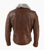 A stylish Dark Brown Leather Bomber Jacket from LALTAN, showcasing its premium craftsmanship and modern design