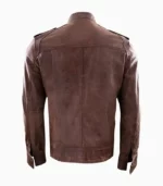 Stylish men's brown leather jacket made from premium real leather, custom-fit design by LALTAN. Perfect for adding a timeless, rugged touch to any outfit.
