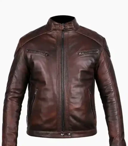 Discover the exquisite handcrafted Brown Leather Jacket for men by LALTAN, showcasing superior craftsmanship and style.