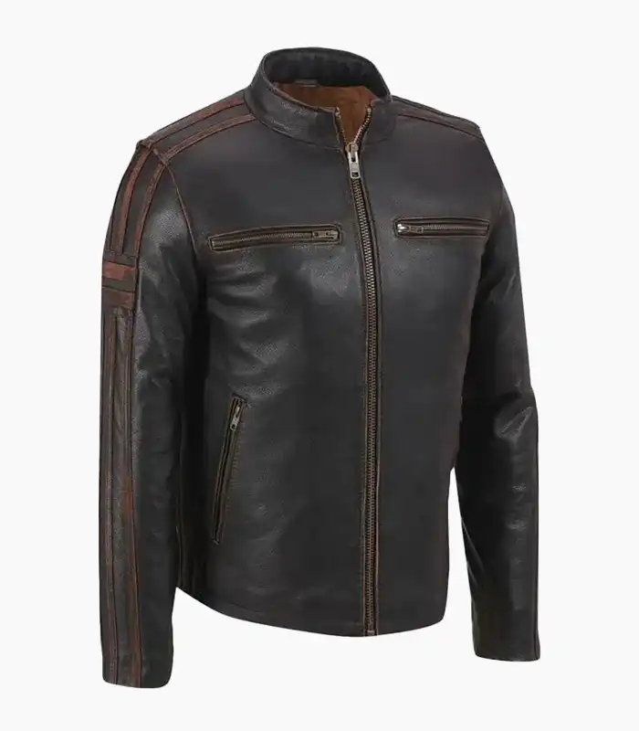 Discover the handcrafted Mens Brown Racer Leather Jacket, a blend of timeless style, premium leather, and unbeatable craftsmanship from LALTAN.