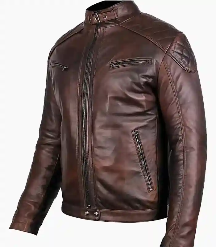 Discover the exquisite handcrafted Brown Leather Jacket for men by LALTAN, showcasing superior craftsmanship and style.