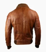 A stylish Men's Tan Brown Leather Bomber Jacket from LALTAN, handcrafted with premium materials for a perfect fit and timeless appeal.